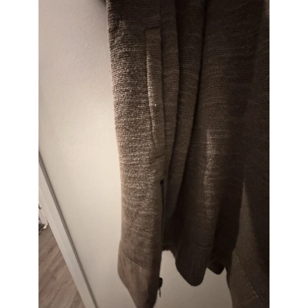 FREE PEOPLE Slub Knit Highway Vest‎ Olive Green Cardigan Sz Small
